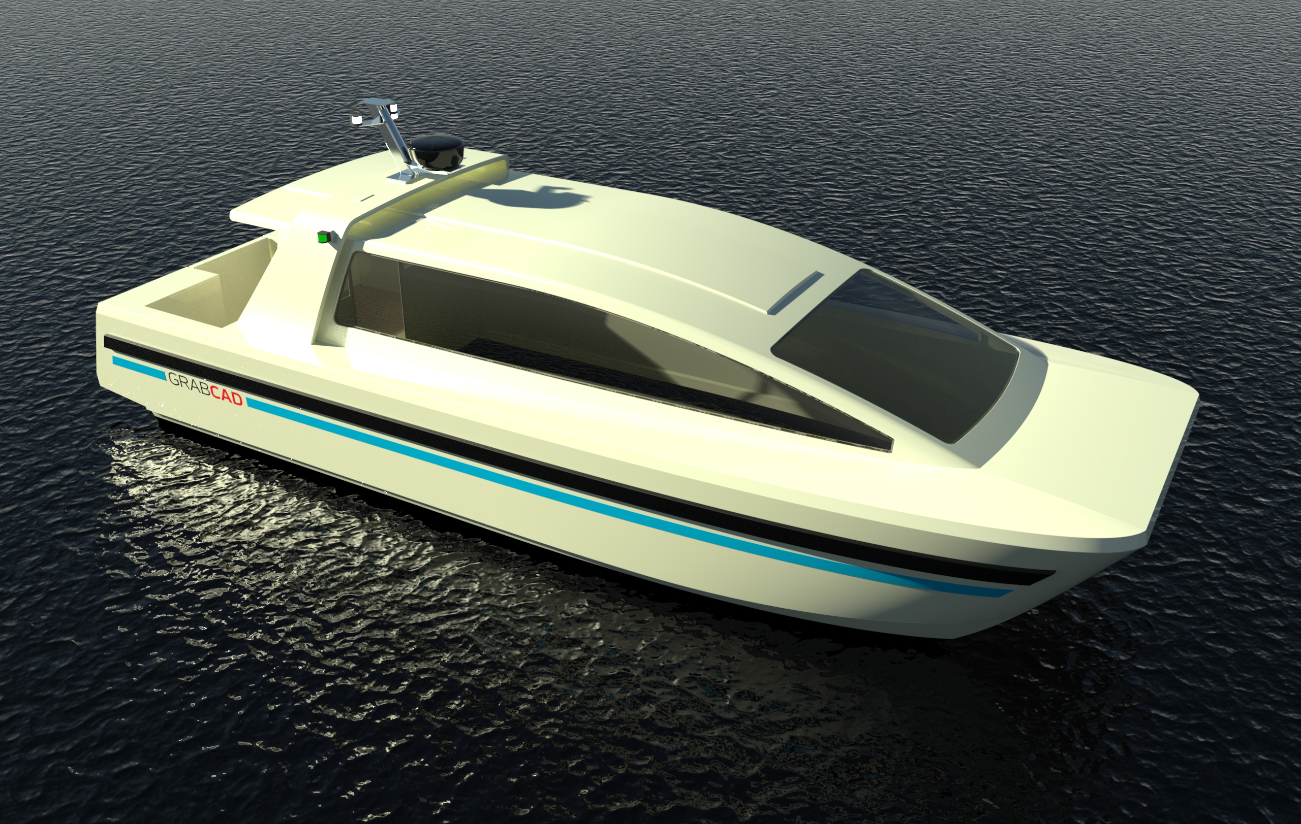 10米双体快艇简易模型